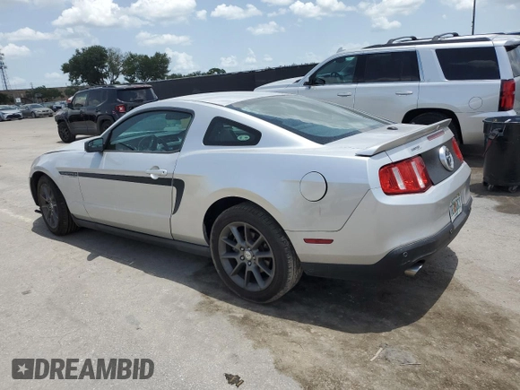 2012 Ford Mustang Premium with VIN 1ZVBP8AM8C5262969, listed as a Copart auction lot 58621735 with Not provided miles and Non repairable. Bid and sale history available at DreamBid. Image 2.