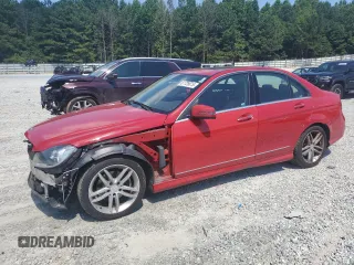 2014 Mercedes-Benz C 250 Sport with VIN WDDGF4HB6ER309832, listed as a Copart auction lot 61725615 with 123,341 mi miles and Salvage title. Bid and sale history available at DreamBid. Image 1.