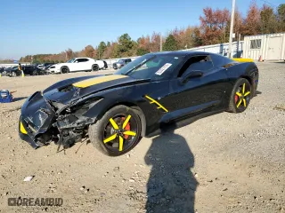 2017 Chevrolet Corvette 2LT with VIN 1G1YD2D73H5114902, listed as a Copart auction lot 83301474 with 34,205 mi miles and Salvage Title. Bid and sale history available at carsss.com. Image 1.