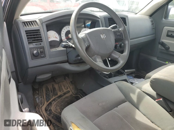 2005 Dodge Dakota ST with VIN 1D7HW22K15S177654, listed as a Copart auction lot 61034605 with 241,817 mi miles and Salvage title. Bid and sale history available at DreamBid. Image 8.
