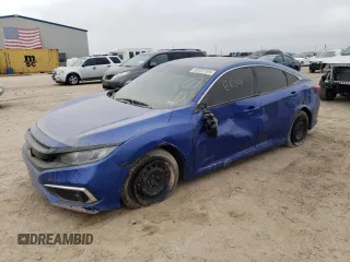 2019 Honda Civic Sedan LX with VIN 19XFC2F60KE028934, listed as a Copart auction lot 80329164 with 86,506 mi miles and Salvage Title. Bid and sale history available at carsss.com. Image 1.