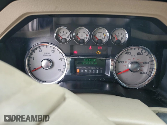 2010 Ford F-350 XL with VIN 1FTWW3DR4AEA57907, listed as a Copart auction lot 43471945 with 121,505 mi miles and Salvage title. Bid and sale history available at DreamBid. Image 9.