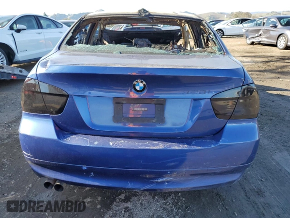 2007 BMW 3 Series 328i with VIN WBAVC53517FZ76438, listed as a Copart auction lot 87438784 with Not Provided miles and Non Repairable. Bid and sale history available at carsss.com. Image 6.