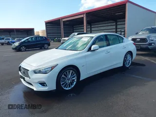 2020 Infiniti Q50 Luxe with VIN JN1EV7AP4LM206367, listed as a IAAI auction lot 41069262 with 54,245 mi miles and . Bid and sale history available at DreamBid. Image 2.