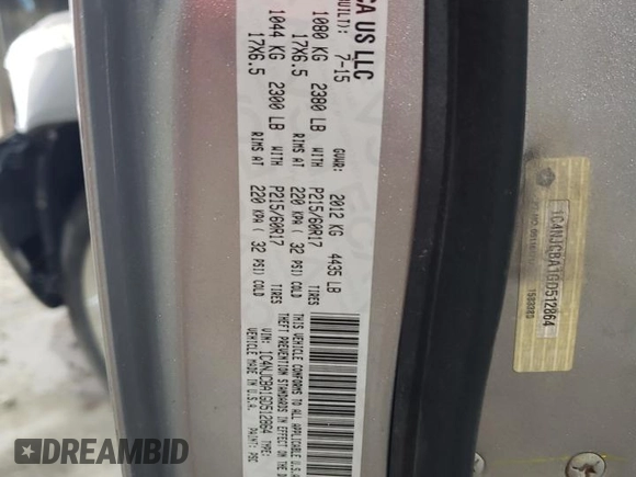2016 Jeep Compass Sport with VIN 1C4NJCBA1GD512864, listed as a Copart auction lot 56297115 with 216,693 mi miles and Salvage title. Bid and sale history available at DreamBid. Image 13.