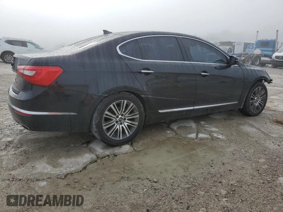 2016 Kia Cadenza Premium with VIN KNALN4D71G5221534, listed as a Copart auction lot 57098144 with 77,783 mi miles and Salvage Title. Bid and sale history available at carsss.com. Image 3.
