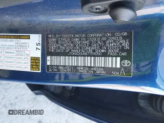 2008 Toyota Prius with VIN JTDKB20UX87759050, listed as a IAAI auction lot 42142585 with Not Provided miles. Bid and sale history available at carsss.com. Image 9.