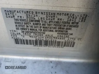 2014 Nissan Sentra S with VIN 3N1AB7AP4EY243152, listed as a Copart auction lot 55482895 with 143,998 mi miles and Salvage Title. Bid and sale history available at DreamBid. Image 13.