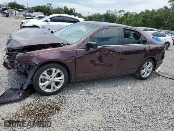 2012 Ford Fusion SE with VIN 3FAHP0HA9CR254926, listed as a Copart auction lot 61938685 with 62,483 mi miles and Salvage title. Bid and sale history available at DreamBid. Image 1.