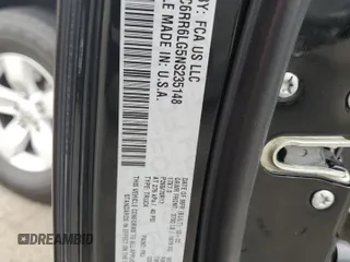 2022 Ram 1500 SLT z VIN 1C6RR6LG5NS235148, wystawiony jako Copart lot #59632445 z przebiegiem 27 025 mil mil oraz Nie do naprawy • Non repairable. Historia ofert i sprzedaży dostępna na DreamBid. Obrazek 12.