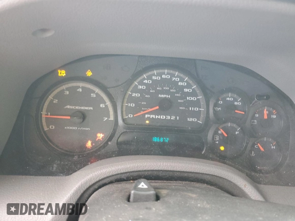 2006 Isuzu Ascender S z VIN 4NUES16S666701439, wystawiony jako Copart lot #81931414 z przebiegiem 186 872 mil mil oraz Szkoda całkowita • Salvage title. Historia ofert i sprzedaży dostępna na DreamBid. Obrazek 9.