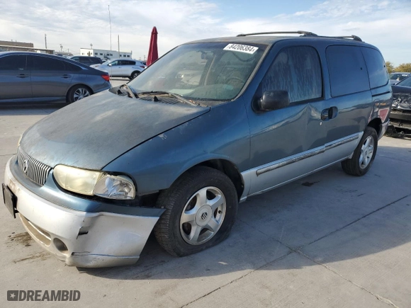 2002 Mercury Villager with VIN 4M2ZV11T12DJ02551, listed as a Copart auction lot 84206384 with 213,235 mi miles and Clean Title. Bid and sale history available at carsss.com. Image 1.