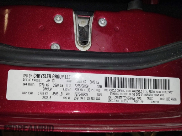 2013 Ram 1500 Express с VIN 1C6RR7FT9DS576890, выставлен на аукционе IAAI как лот 41620009 с пробегом 91 494 миль миль и . История ставок и продаж доступна на DreamBid. Изображение 9.