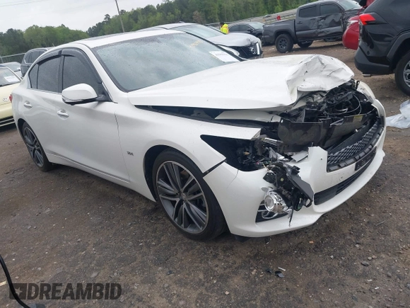 2016 Infiniti Q50 Premium with VIN JN1EV7AR8GM345554, listed as a IAAI auction lot 41965915 with 88,646 mi miles and . Bid and sale history available at DreamBid. Image 1.