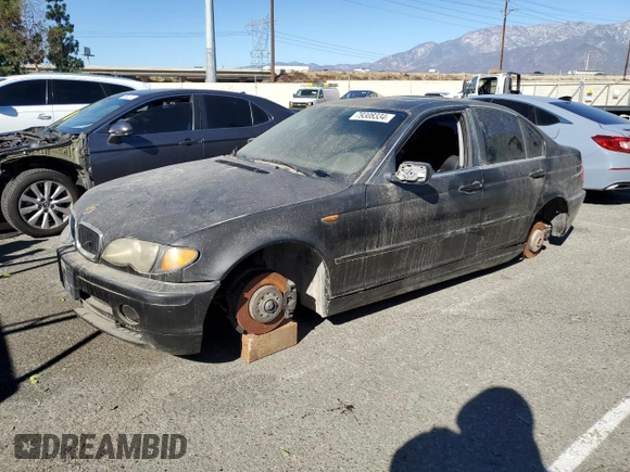 2002 BMW 3 Series 330i with VIN WBAEV53432KM22500, listed as a Copart auction lot 79308334 with 0 mi miles and Salvage Title. Bid and sale history available at carsss.com. Image 1.