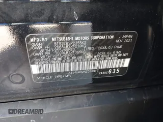 2022 Mitsubishi Outlander SE z VIN JA4J4UA82NZ050917, wystawiony jako IAAI lot #41971485 z przebiegiem 53 678 mil mil oraz . Historia ofert i sprzedaży dostępna na DreamBid. Obrazek 9.