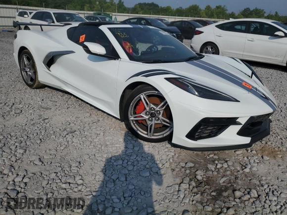 2021 Chevrolet Corvette 2LT with VIN 1G1YB2D47M5120014, listed as a Copart auction lot 61862085 with Not provided miles and Salvage title. Bid and sale history available at DreamBid. Image 4.