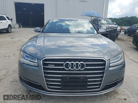 2015 Audi A8 4.0T with VIN WAU32AFD5FN040395, listed as a Copart auction lot 60909515 with 79,379 mi miles and Salvage title. Bid and sale history available at DreamBid. Image 5.