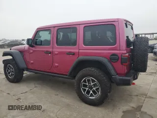 2024 Jeep Wrangler Rubicon with VIN 1C4PJXFG9RW346079, listed as a Copart auction lot 44136565 with 2,447 mi miles and Salvage Title. Bid and sale history available at DreamBid. Image 2.