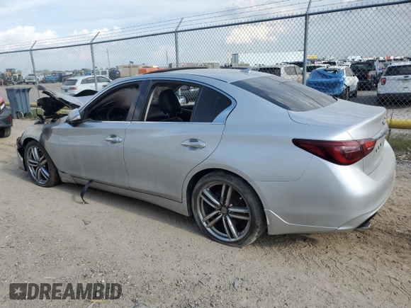 2018 Infiniti Q50 Luxe with VIN JN1EV7AP4JM361577, listed as a Copart auction lot 73135194 with Not provided miles and Non repairable. Bid and sale history available at DreamBid. Image 2.