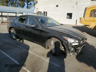 2024 Infiniti Q50 Luxe with VIN JN1EV7BR6RM630707, listed as a Copart auction lot 77115644 with 3,013 mi miles and Salvage Title. Bid and sale history available at DreamBid. Image 4.