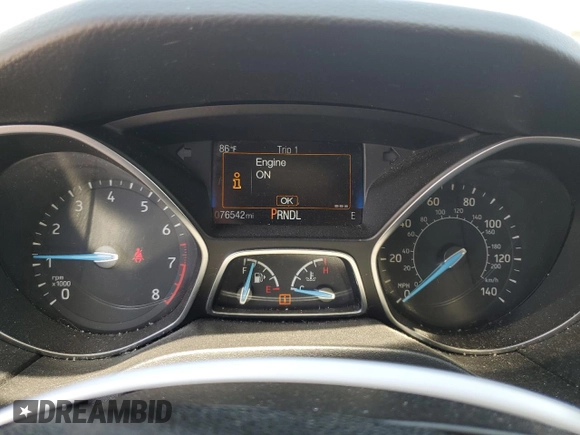 2015 Ford Focus SE with VIN 1FADP3F21FL349981, listed as a Copart auction lot 53460425 with 76,542 mi miles and Salvage title. Bid and sale history available at DreamBid. Image 9.