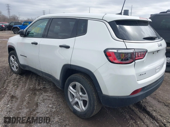 2023 Jeep Compass Sport with VIN 3C4NJDAN6PT512279, listed as a IAAI auction lot 41692817 with 136,696 mi miles and . Bid and sale history available at DreamBid. Image 3.