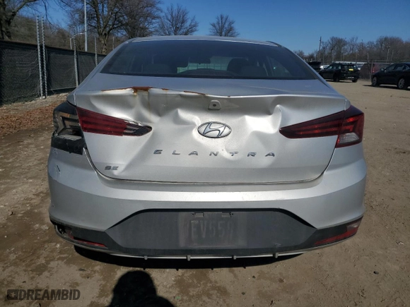 2019 Hyundai Elantra SE with VIN 5NPD74LF8KH455267, listed as a Copart auction lot 46378155 with 117,415 mi miles and Salvage Title. Bid and sale history available at carsss.com. Image 6.