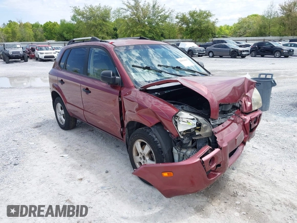 2007 Hyundai Tucson GLS with VIN KM8JM12B27U549064, listed as a IAAI auction lot 42019695 with 223,144 mi miles. Bid and sale history available at carsss.com. Image 1.