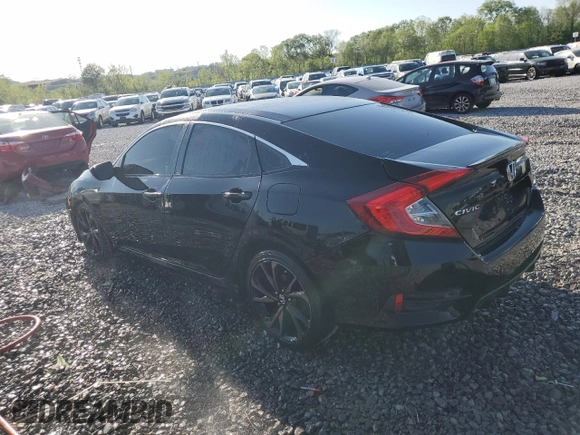 2019 Honda Civic Sedan Sport with VIN 19XFC2F88KE015317, listed as a Copart auction lot 52079595 with 134,652 mi miles and Salvage Title. Bid and sale history available at carsss.com. Image 2.