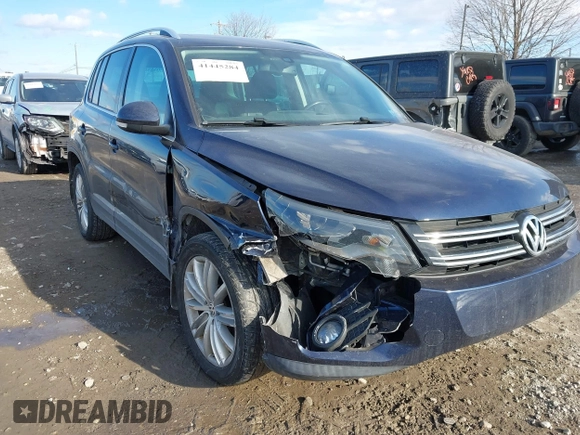 2016 Volkswagen Tiguan S with VIN WVGBV7AX5GW526285, listed as a IAAI auction lot 41445284 with 130,954 mi miles and . Bid and sale history available at DreamBid. Image 6.
