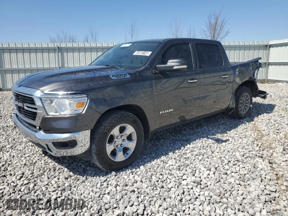 2020 Ram 1500 Big Horn with VIN 1C6SRFFT2LN392027, listed as a Copart auction lot 52883145 with 80,669 mi miles and Clean Title. Bid and sale history available at carsss.com. Image 1.