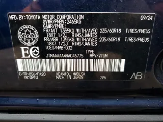 2024 Toyota bZ4X XLE z VIN JTMAAAAA4RA046775, wystawiony jako Copart lot #58128015 z przebiegiem 9068 mil mil oraz Szkody całkowita. Historia ofert i sprzedaży dostępna na DreamBid. Obrazek 13.