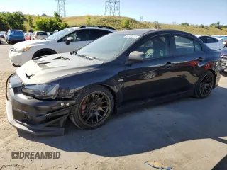 2008 Mitsubishi Lancer Evolution GSR with VIN JA3AW86V58U049914, listed as a Copart auction lot 62105824 with 129,622 mi miles and Salvage Title. Bid and sale history available at carsss.com. Image 1.