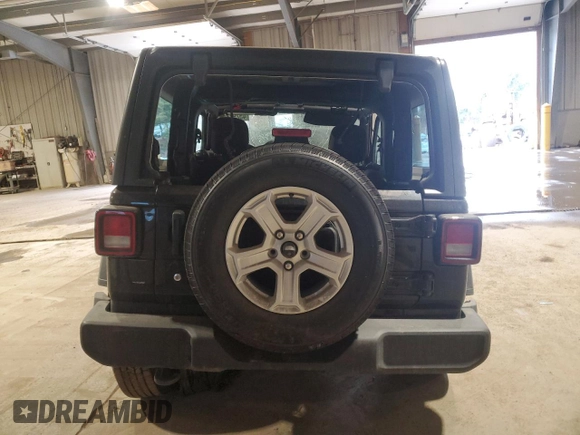 2020 Jeep Wrangler Sport S z VIN 1C4GJXAGXLW118347, wystawiony jako Copart lot #45292845 z przebiegiem Nie podano mil oraz Szkoda całkowita • Salvage title. Historia ofert i sprzedaży dostępna na DreamBid. Obrazek 6.