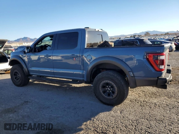 2023 Ford F-150 Raptor with VIN 1FTFW1RG6PFA84346, listed as a Copart auction lot 88040785 with 34,137 mi miles and Salvage Title. Bid and sale history available at DreamBid. Image 2.