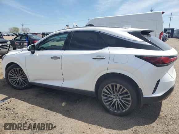 2024 Lexus RX 350h z VIN 2T2BBMCA9RC044401, wystawiony jako Copart lot #55768825 z przebiegiem 15 973 mil mil oraz Szkoda całkowita • Salvage title. Historia ofert i sprzedaży dostępna na DreamBid. Obrazek 2.