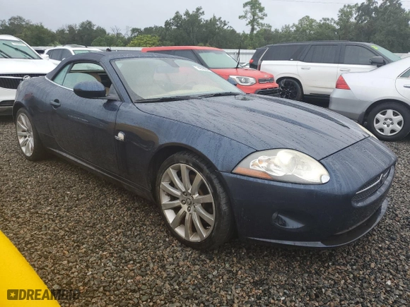 2007 Jaguar XK with VIN SAJDA44B075B03695, listed as a Copart auction lot 74978034 with 0 mi miles and Salvage Title. Bid and sale history available at carsss.com. Image 4.