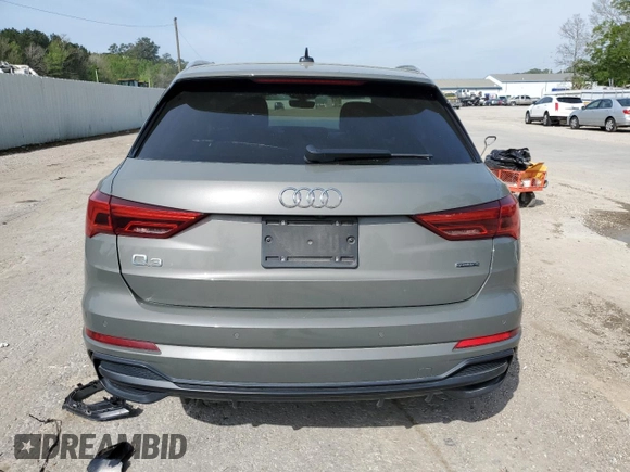 2021 Audi Q3 S line Premium with VIN WA1DECF33M1082709, listed as a Copart auction lot 50559005 with 65,244 mi miles and Salvage Title. Bid and sale history available at DreamBid. Image 6.