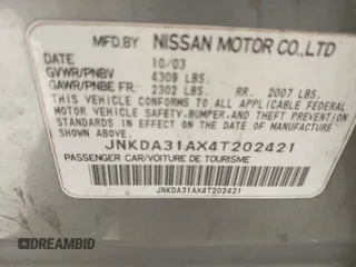 2004 Infiniti I35 z VIN JNKDA31AX4T202421, wystawiony jako IAAI lot #42165989 z przebiegiem 129 696 mil mil oraz . Historia ofert i sprzedaży dostępna na DreamBid. Obrazek 9.