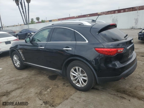 2014 Infiniti QX70 with VIN JN8CS1MW0EM412578, listed as a Copart auction lot 49091955 with 157,580 mi miles and Salvage Title. Bid and sale history available at carsss.com. Image 2.
