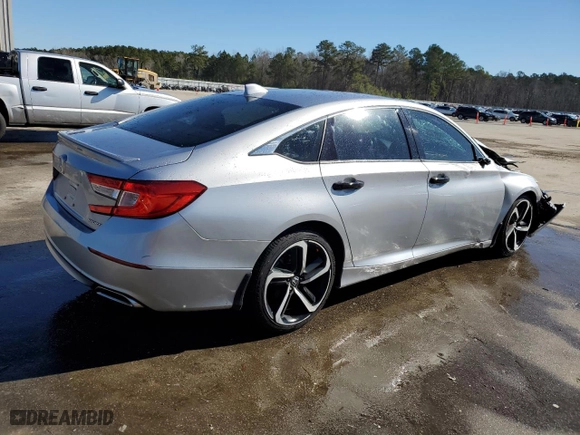 2020 Honda Accord Sedan Sport with VIN 1HGCV1F3XLA110110, listed as a Copart auction lot 45838015 with 84,163 mi miles and Salvage Title. Bid and sale history available at carsss.com. Image 3.