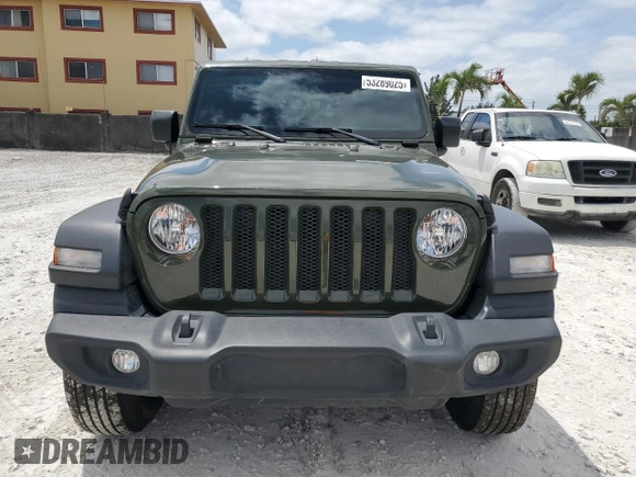 2022 Jeep Wrangler Unlimited Sport S with VIN 1C4HJXDGXNW180320, listed as a Copart auction lot 53289025 with 25,816 mi miles and Salvage Title. Bid and sale history available at carsss.com. Image 5.