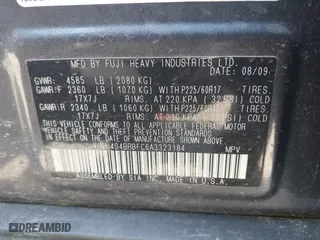 2010 Subaru Outback Prem All-Weather/HK Aud with VIN 4S4BRBFC6A3323184, listed as a IAAI auction lot 42094526 with 124,025 mi miles. Bid and sale history available at carsss.com. Image 9.