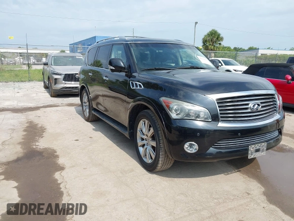 2014 Infiniti QX80 with VIN JN8AZ2NF0E9552320, listed as a IAAI auction lot 42339352 with 160,583 mi miles and . Bid and sale history available at DreamBid. Image 1.