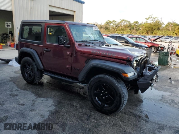 2021 Jeep Wrangler Willys with VIN 1C4HJXAGXMW723328, listed as a Copart auction lot 75887894 with 61,257 mi miles and Non repairable. Bid and sale history available at DreamBid. Image 4.