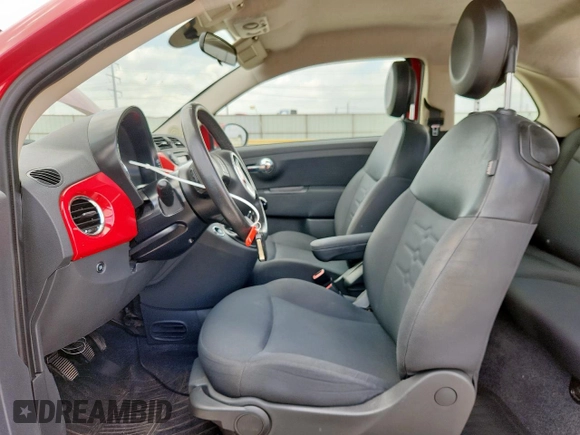 2015 FIAT 500 Pop with VIN 3C3CFFAR8FT581839, listed as a Copart auction lot 59895855 with 63,424 mi miles and Clean title. Bid and sale history available at DreamBid. Image 7.