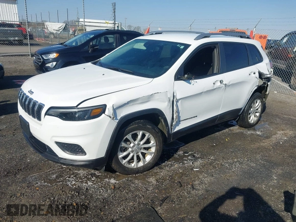 2021 Jeep Cherokee Latitude with VIN 1C4PJLCBXMD207987, listed as a IAAI auction lot 41422014 with 62,222 mi miles. Bid and sale history available at carsss.com. Image 18.