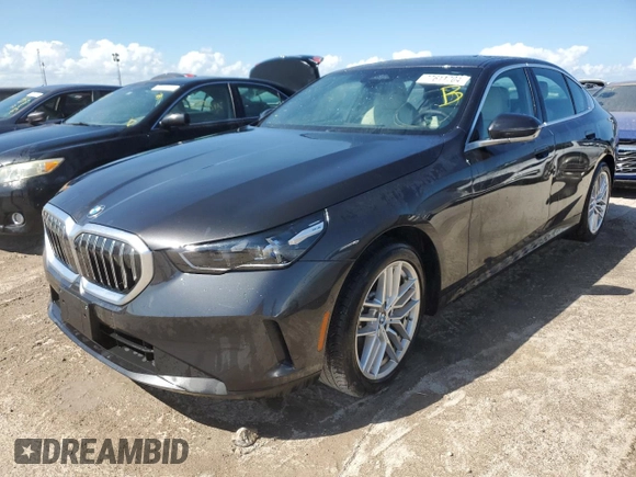2024 BMW 5 Series 530i with VIN WBA43FJ09RCP87467, listed as a Copart auction lot 77611704 with 0 mi miles and Non Repairable. Bid and sale history available at carsss.com. Image 1.