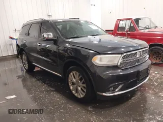 2014 Dodge Durango Citadel with VIN 1C4RDJEG9EC591992, listed as a IAAI auction lot 42571891 with 150,669 mi miles and . Bid and sale history available at DreamBid. Image 1.